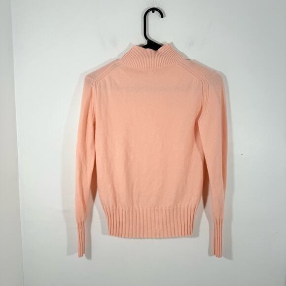 J. Crew 100% Cashmere Peach Pink Mock Neck Sweater Size XXS AD349 - Picture 10 of 10